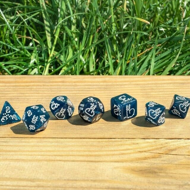 Q-Workshop - Shimmering Llama Dice Set (7 dice) [3]