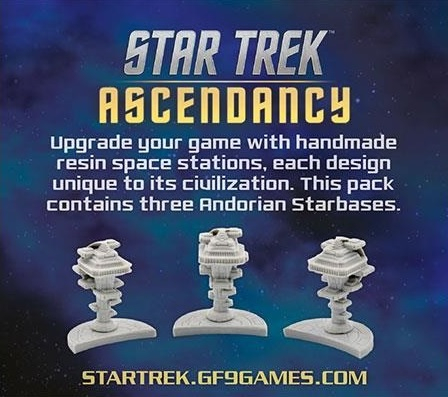 Star Trek: Ascendancy - Andorian Starbases Set (x3) - (cutie usor deteriorata) [2]