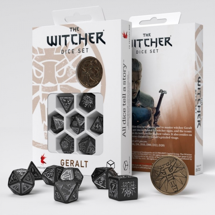 The Witcher Dice Set Geralt - Silver Sword (7 dice) [2]