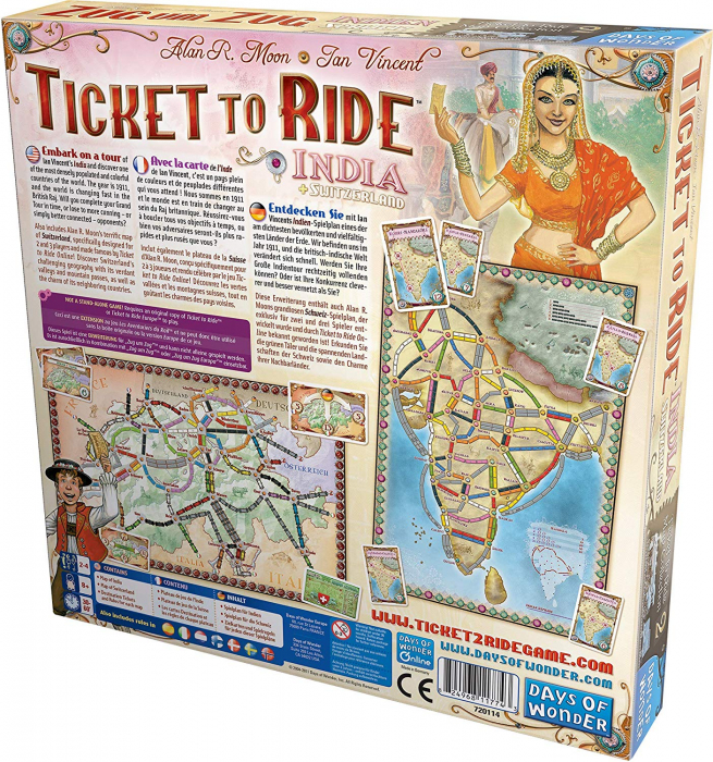 Ticket To Ride - Map Collection: India + Switzerland (Extensie) - EN [2]