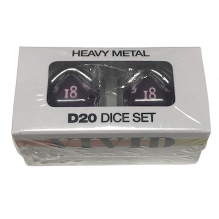 Ultra PRO Vivid Heavy Metal Midnight Plum D20 Dice Set (2 dice) [2]