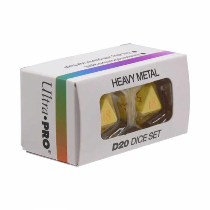 Ultra PRO Vivid Heavy Metal Yellow D20 Dice Set (2 dice) [2]