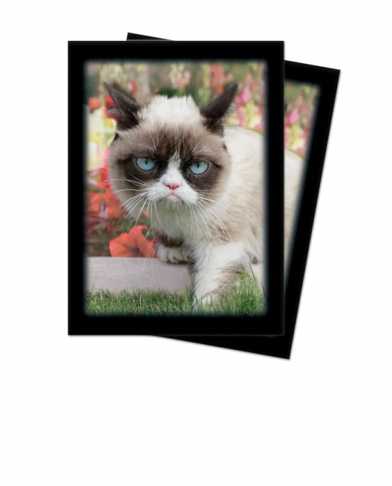 Ultra PRO Standard Sleeves - Grumpy Cat Flowers 63x88mm (50 buc) [2]