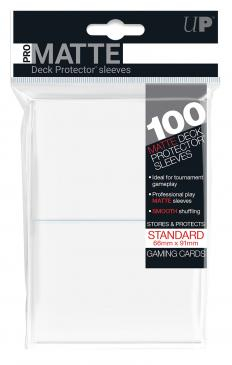 Standard Sleeves: PRO-Matte White 66x91mm (100 buc) - UP [1]