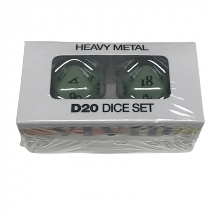 Ultra PRO Vivid Heavy Metal Cool Matcha D20 Dice Set (2 dice) [2]