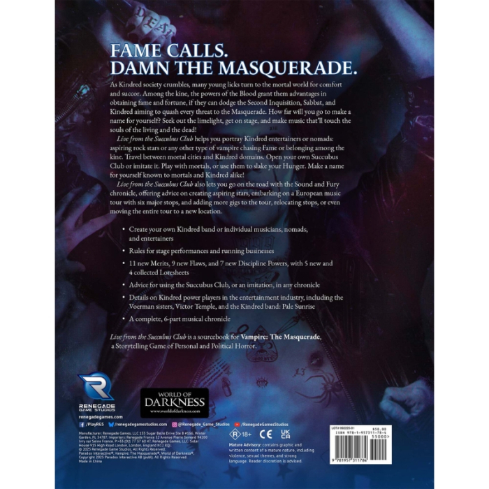 Vampire: The Masquerade 5th Edition RPG - Live from the Succubus Club - EN [7]