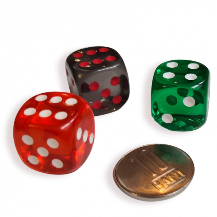 Zar D6: Regular (16mm) D6 Loose Dice with dots (1 buc) [2]