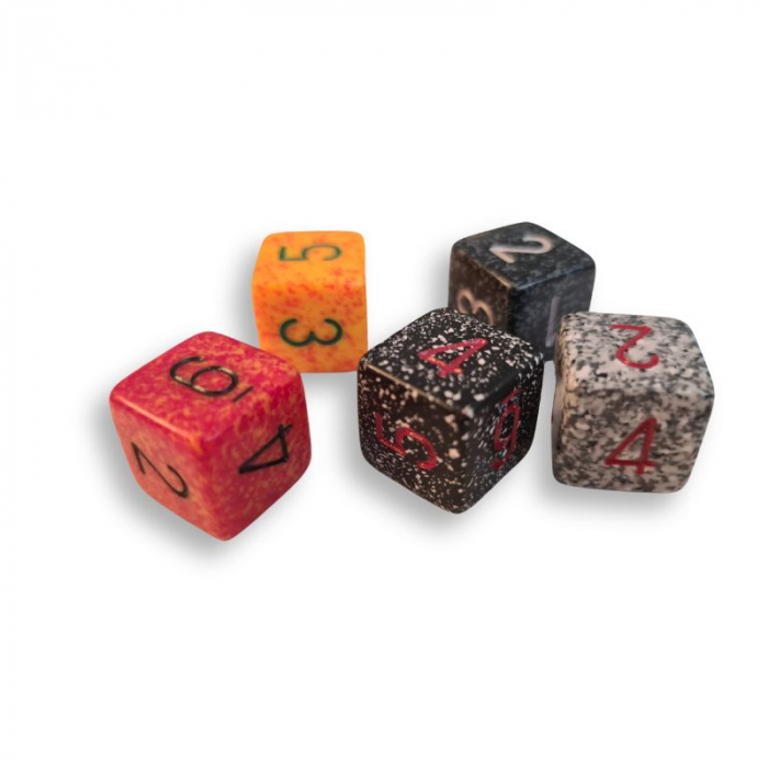 Zar D6: Regular (14mm) D6 Loose Speckled Dice with numbers (1 buc) [3]