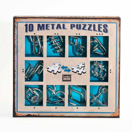 Geek Zone - 10 Metal Puzzles: Blue