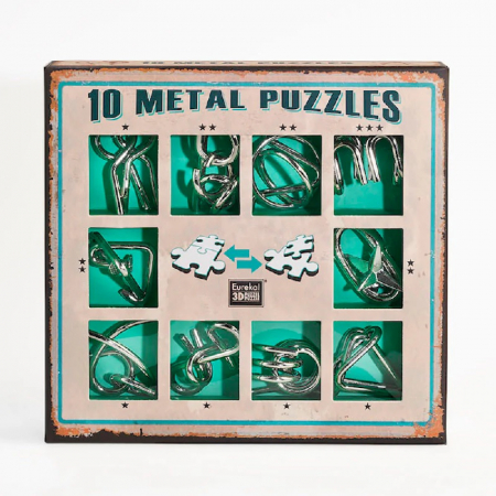 Geek Zone - 10 Metal Puzzles: Green