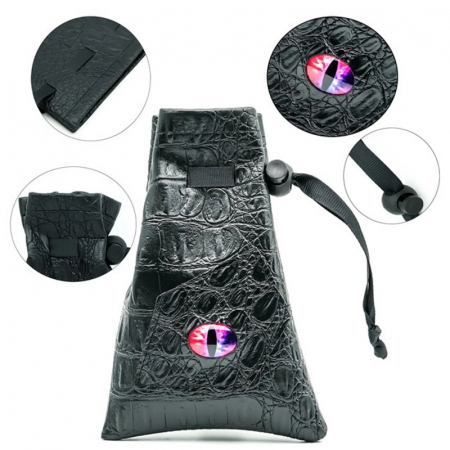 Dice trays & bags - Black Leatherette Changeling Eye Dice Bag