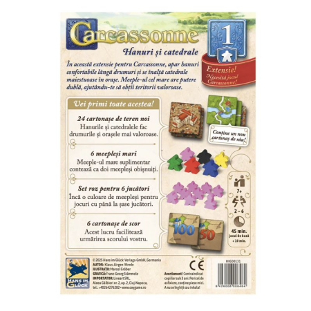 Carcassonne Extensia 1 - Hanuri si Catedrale (Extensie) (Editia Noua) - RO [1]