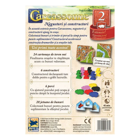 Carcassonne - Negustori si Constructori (Extensia 2) (Editia Noua) - RO [1]