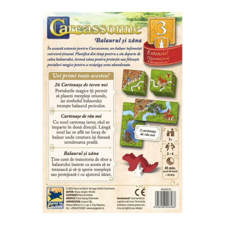 Carcassonne Extensia 3 - Balaurul si Zana (Extensie) (Editia Noua) - RO [1]