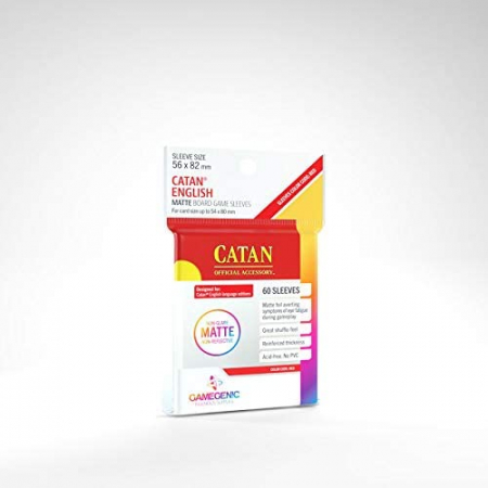Sleeves - Gamegenic Catan English Sleeves - Matte Clear 54x80mm (50 buc)