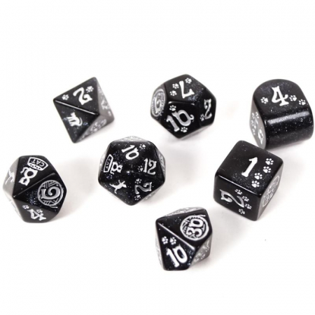 Zaruri - Q-Workshop - Cats Modern Dice Set - Waffle