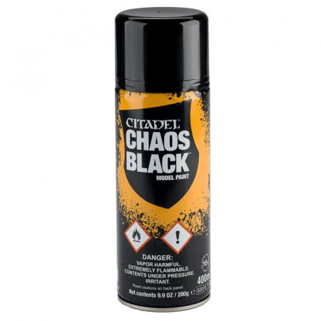 Painting & Terrain - Citadel - Spray: Chaos Black Spray (400ml)