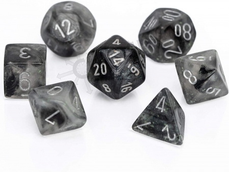 Chessex Borealis Polyhedral Dice Set Light Smoke/silver Luminary (7 dice) [1]