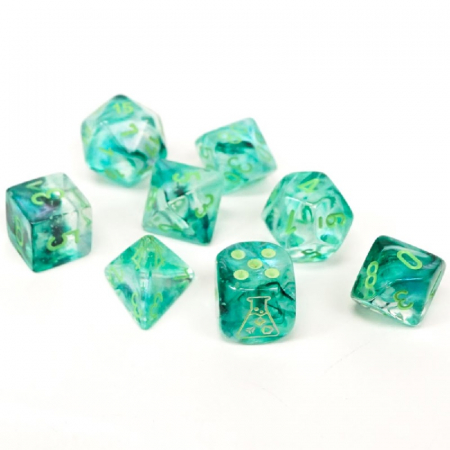 Zaruri - Chessex Borealis Polyhedral Dice Set Kelp/light green Luminary (7 dice) (with bonus die)