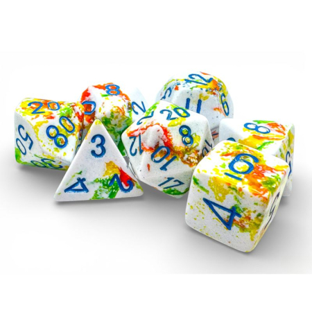 Zaruri - Chessex Brush Polyhedral Breezy/blue (7 dice)