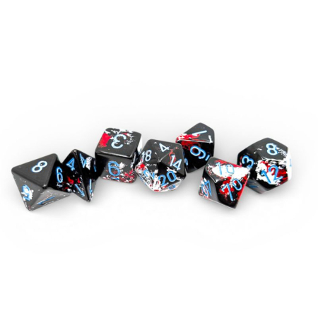 Chessex Brush Polyhedral Dark Side/blue (7 dice) [1]