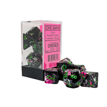 Chessex Brush Polyhedral Paintball/green (7 dice) [2]