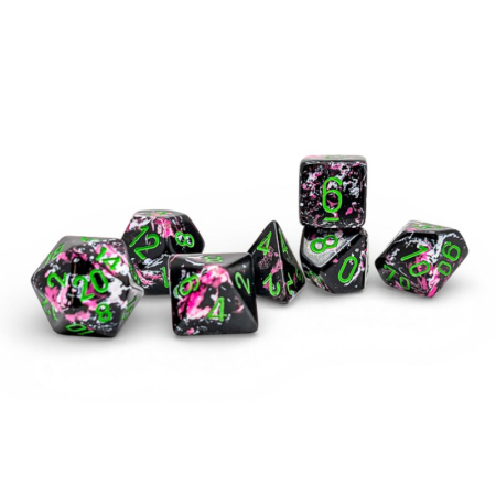Zaruri - Chessex Brush Polyhedral Paintball/green (7 dice)