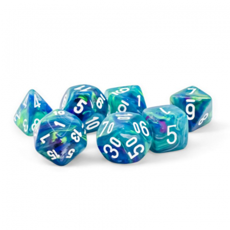 Zaruri - Chessex Festive Mega-hedral Dice Set Waterlily/white (7 dice)