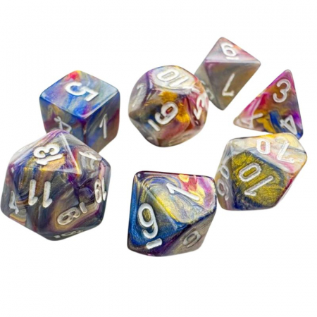 Zaruri - Chessex Festive Mini-Polyhedral Dice Set Carousel/white (7 dice)