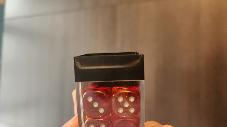 Chessex Nebula Dice Block 16mm Red/silver Luminary D6 (12 dice) [4]