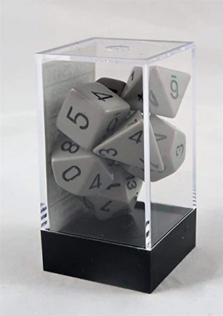 Zaruri - Chessex Opaque Polyhedral Dice Set Dark Grey/black (7 dice)