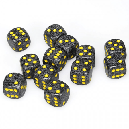 Zaruri - Chessex Speckled Dice Block with Pips 16mm Urban Camo D6 (12 dice)