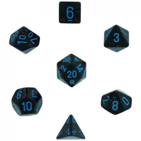 Zaruri - Chessex Speckled Polyhedral Dice Set Blue Stars (7 dice)