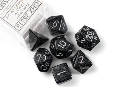 Chessex Speckled Polyhedral Dice Set Ninja (7 dice) [3]