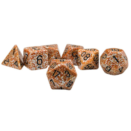 Zaruri - Chessex Speckled Polyhedral Dice Set Rust (7 dice)