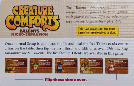 Creature Comforts: Dreams Come True si Talents (Extensie) - EN [3]