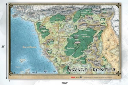RPG - D&D - Savage Frontier Map 21"x31"