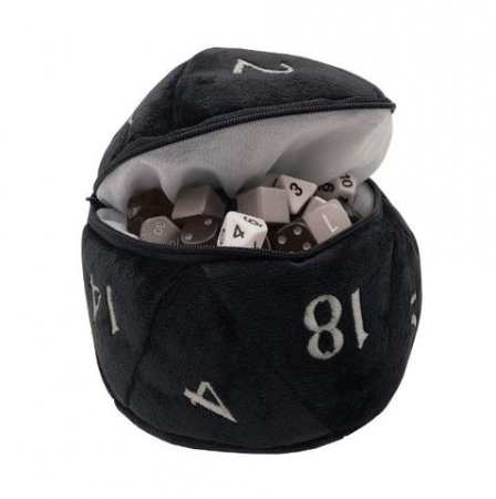 Geek Zone - D20 Plush Dice Bag - Black