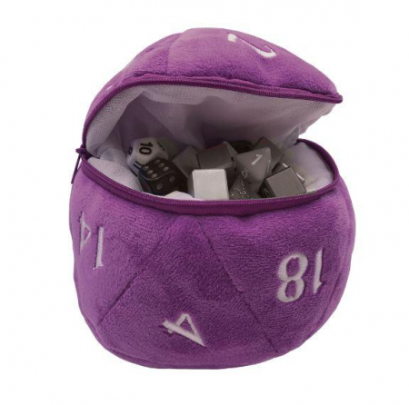 Geek Zone - D20 Plush Dice Bag - Purple