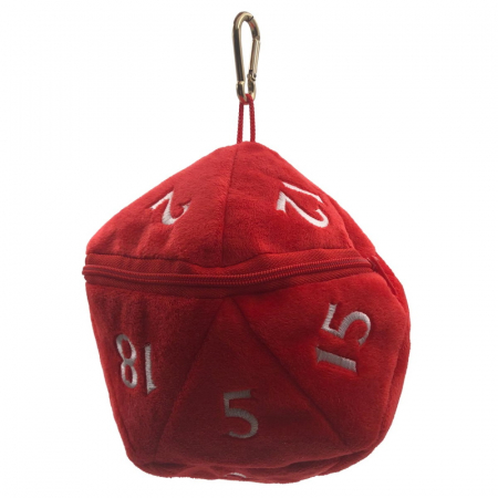 Plushies - D20 Plush Dice Bag - Red