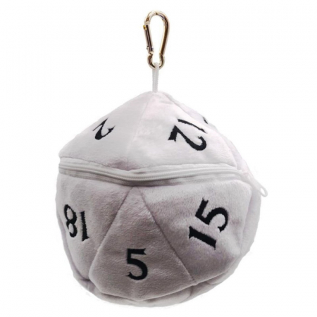 D20 Plush Dice Bag - White [1]