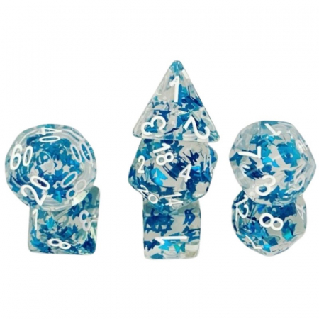 Precomenzi - Dice Set Confetti: Blue Butterfly