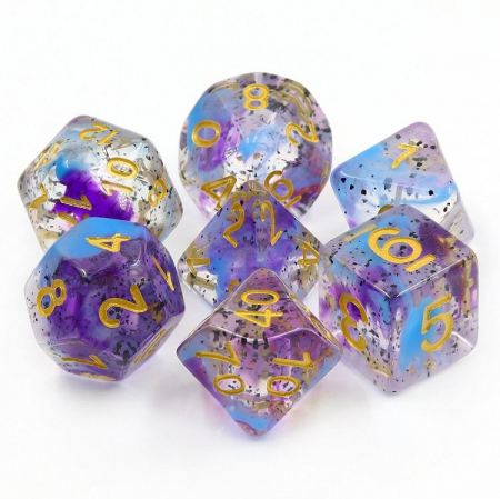 Precomenzi - Dice Set Confetti: Violet Sulfer