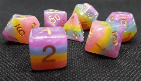 Precomenzi - Dice Set Creamy: Rainbow