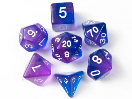 Precomenzi - Dice Set Transparent: Indigo Sea (7)