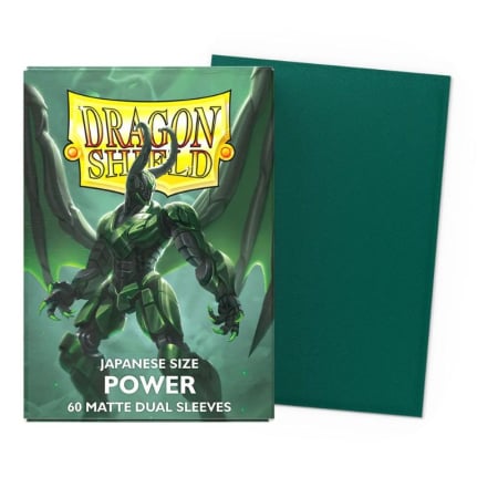 Noutăți - Dragon Shield Japanese Sleeves - Matte Dual Metallic Green/Power 59x86mm (60 buc)