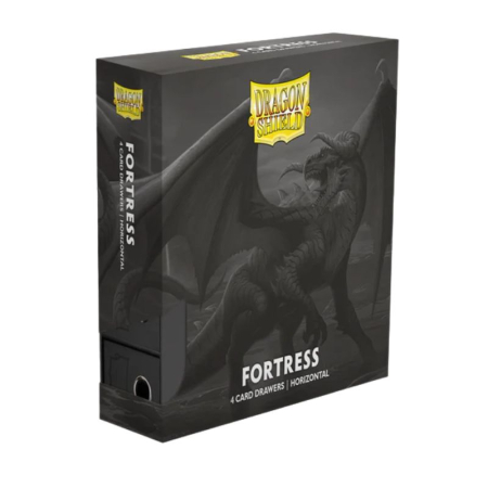 Dragon Shield Fortress Card Drawers 4 - Horizontal - Black