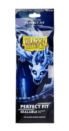 Accesorii - Dragon Shield Japanese Perfect Fit Sealable Inner Sleeves - Clear Yama 59x86mm (100 buc)