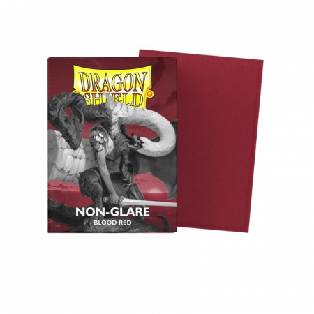 Sleeves - Dragon Shield Standard Sleeves - Matte Non-Glare Blood Red 63x88mm (100 buc)