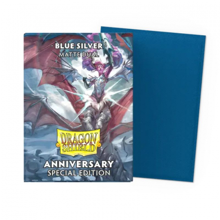 Sleeves - Dragon Shield Standard Sleeves - Matte Dual Special Edition Blue/Silver 63x88mm (100 buc)